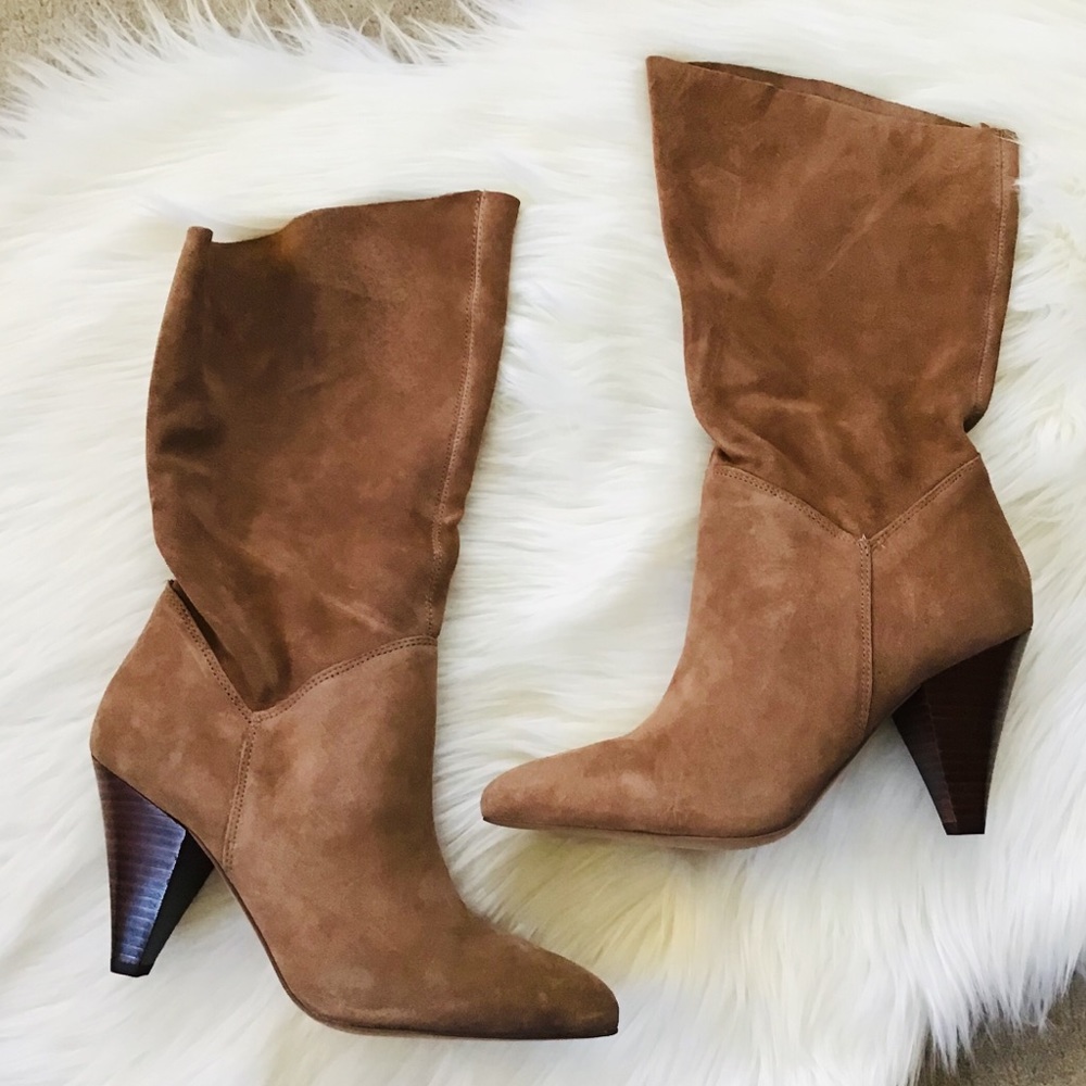 New Steve Madden Suede Leather Slouchy Boots - Picture 6 of 7